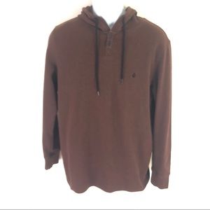 Volcom Men's Brown T-shirt Hoodie M